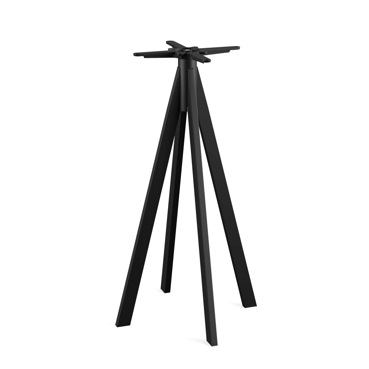 Infinity Statafel zwart frame + Tropical Wood HPL 70x70 cm
