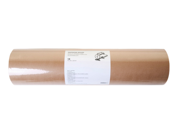 Inpakpapier IEZZY 70gram 70cmx220m kraft bruin