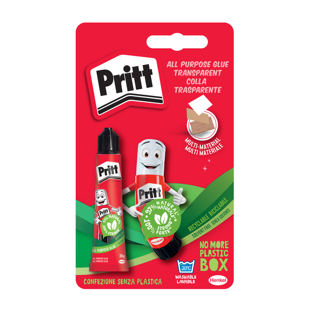 Alleslijm Pritt tube 20gram op blister