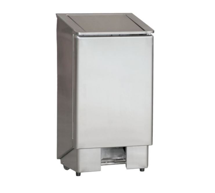 Combisteel Afvalbak 60ltr met voetpedaal RVS