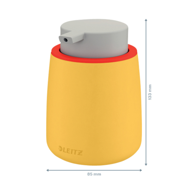 Handzeepdispenser Leitz Cosy voor handzeep 300ml geel