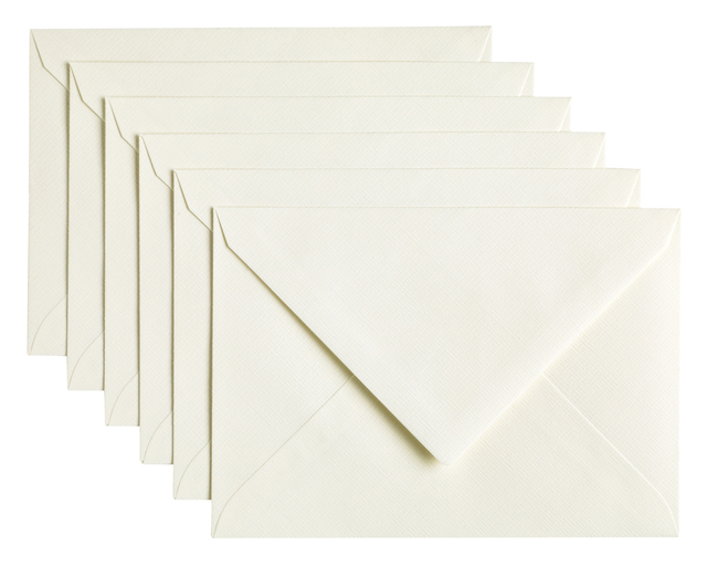 Envelop Papicolor C6 114x162mm anjerwit pak à 6 stuks