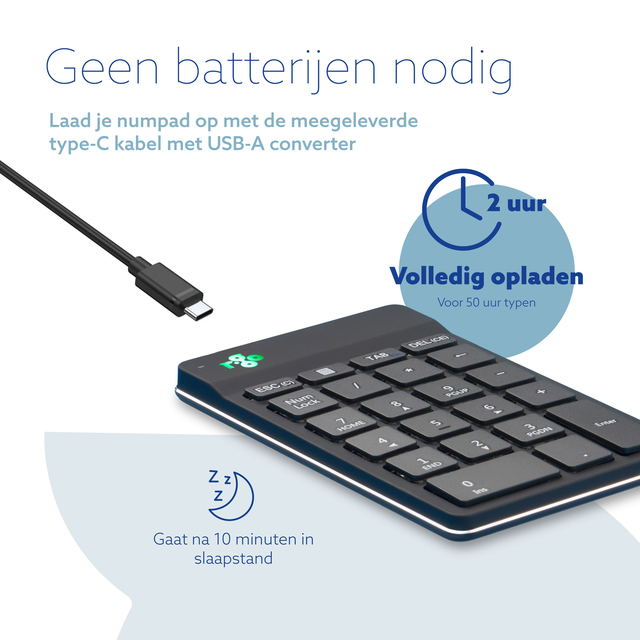 Toetsenbord R-Go Ergonomisch Numpad Break Wireless