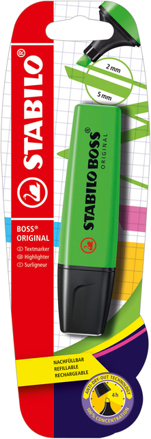 Markeerstift STABILO BOSS Original 70/33 groen blister à 1 stuk