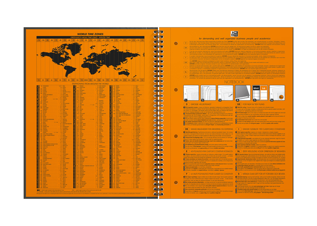 Spiraalblok Oxford International Notebook A4+ ruit 5mm