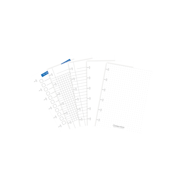 Uitbreidingsset Correctbook A6 mix 5 bladen