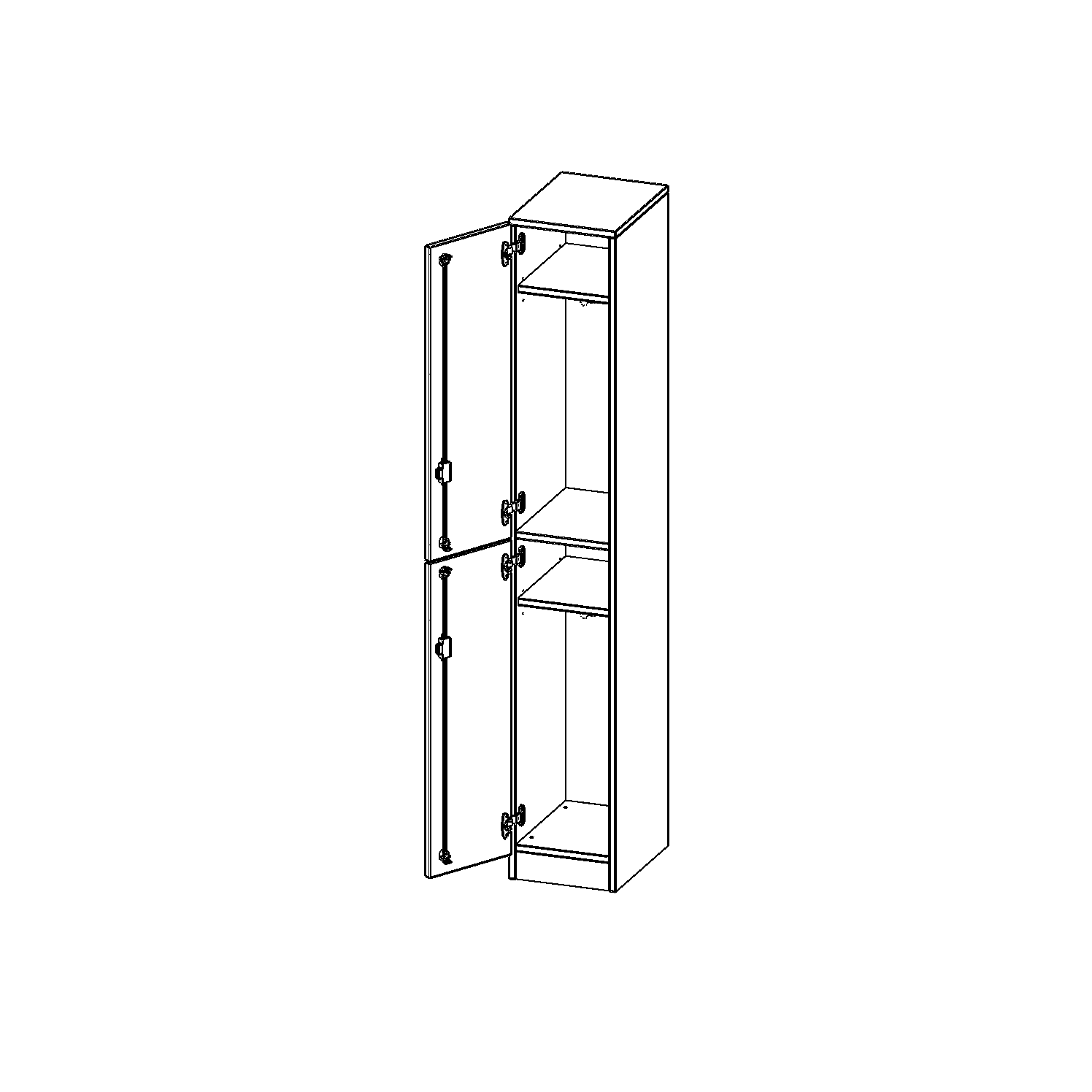 Lockerkast, 5 maphoogtes - Serie evo180