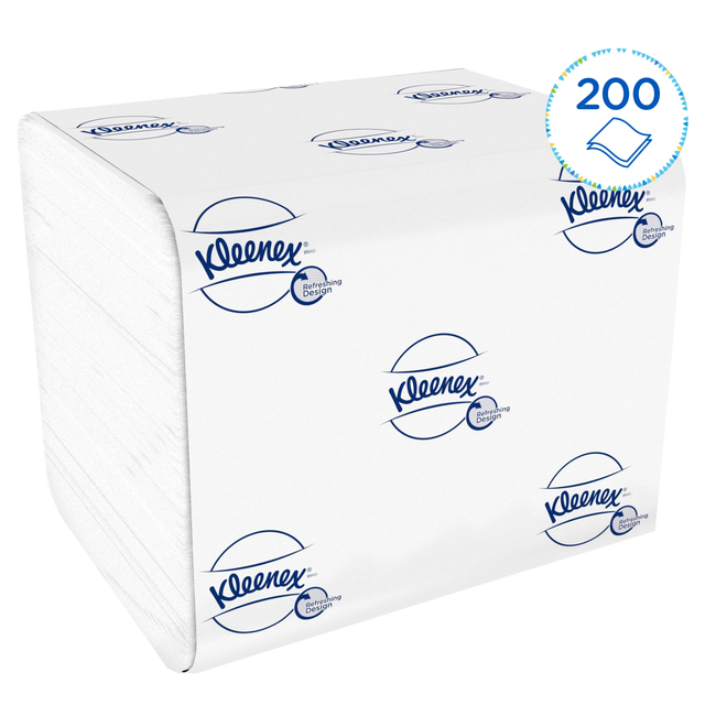 Toiletpapier Kleenex gevouwen tissues 2 laags 36x200stuks wit 8408