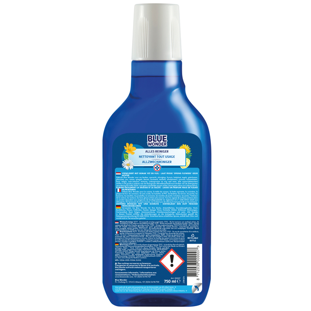 Allesreiniger Blue Wonder met dop dosering 750ml