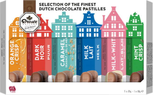 Chocolade Droste pastilles 6-pack kokers 510gr