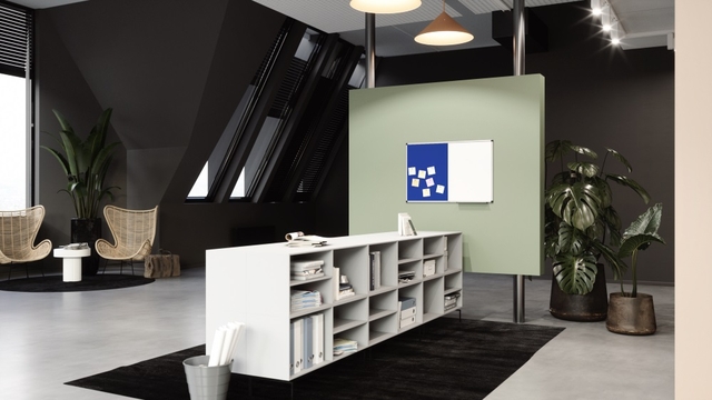 Combibord Legamaster UNITE blauw vilt-whiteboard 60x90cm