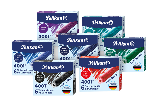 Inktpatroon Pelikan 4001 blauw/zwart