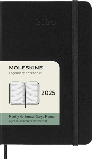 Agenda 2025 Moleskine 12M Planner Weekly 7dagen/2pagina's pocket hc black