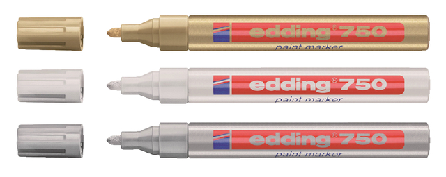 Viltstift edding 750 lakmarker rond 2-4mm goud