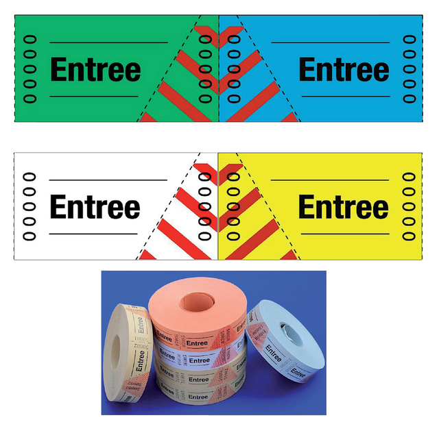 Entreebewijs Combicraft nummering 1-1000 blauw 1000 stuks