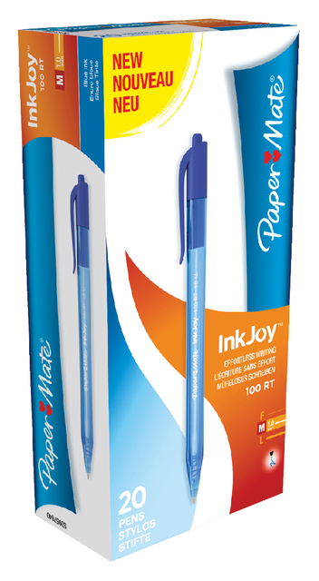 Balpen Paper Mate Inkjoy 100RT medium blauw