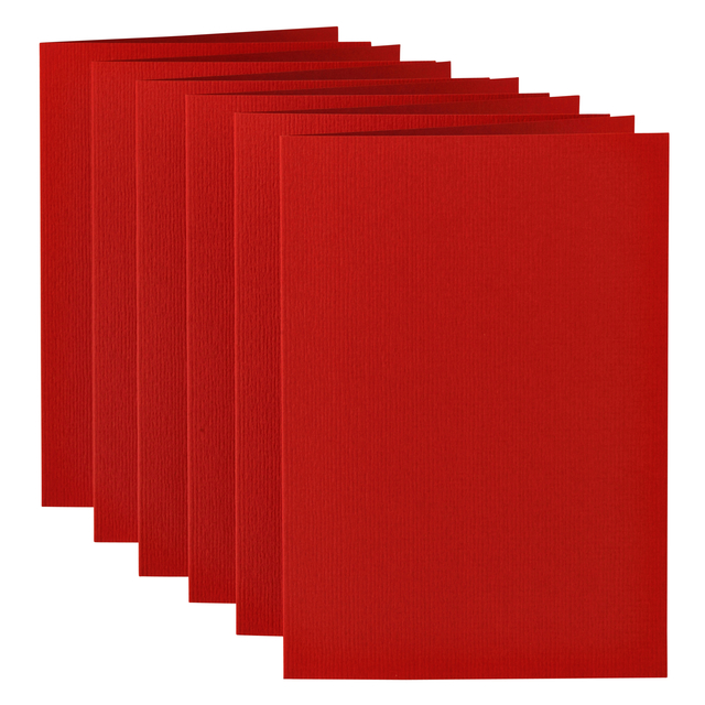 Correspondentiekaart Papicolor dubbel 105x148mm rood pak à 6 stuks