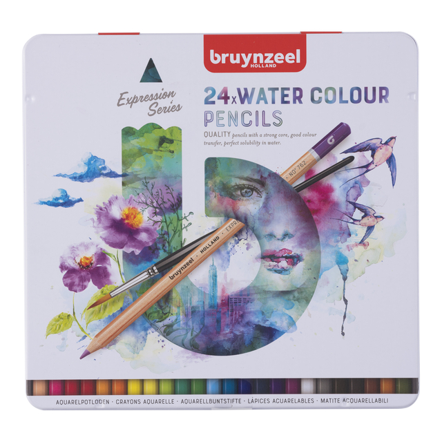 Aquarelpotlood Bruynzeel Expression set á 24 stuks assorti