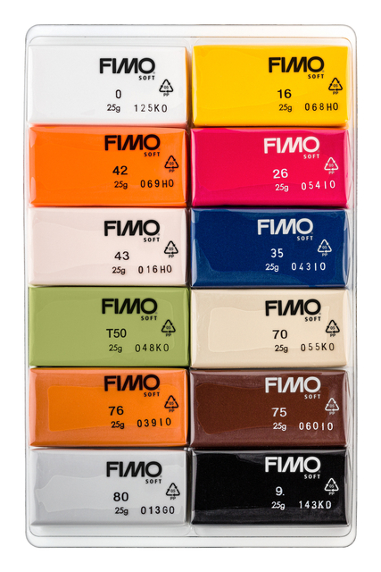 Klei Fimo soft colour pak à 12 natuurlijke kleuren