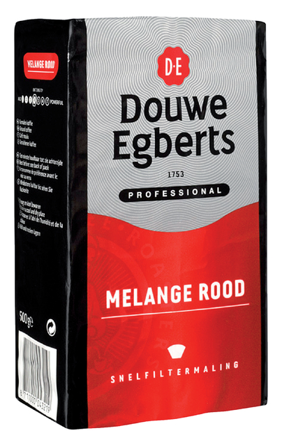 Koffie Douwe Egberts snelfiltermaling Melange Rood 500gr