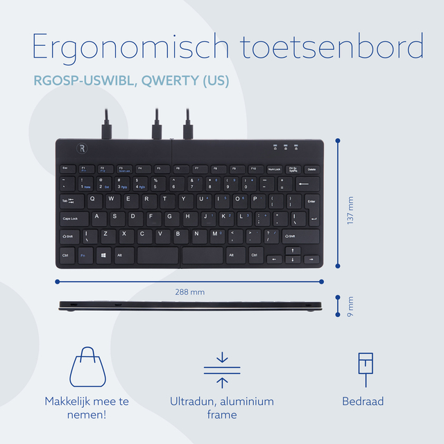 Toetsenbord R-Go Ergonomisch Split Break QWERTY