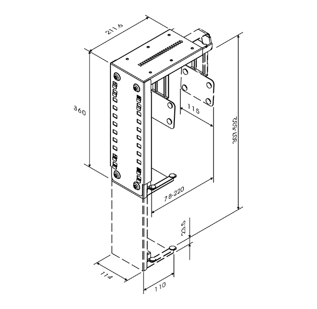 CPU houder Neomounts D100 30kg zwart