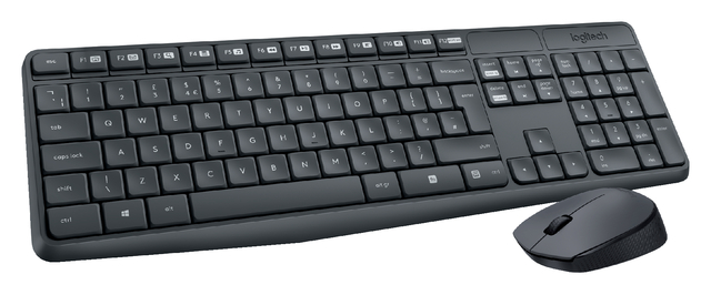 Toetsenbord Logitech MK235 Qwerty +muis zwart