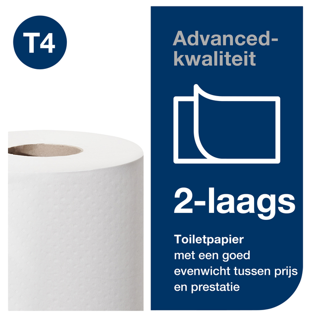 Toiletpapier Tork T4 advanced 2-laags 400vel wit 472168