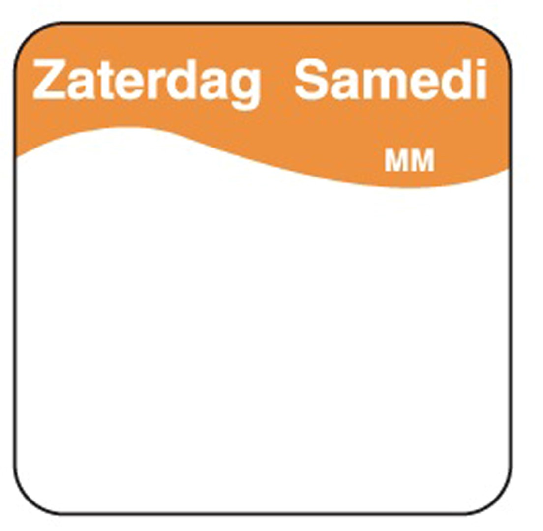 Sticker makkelijk te verwijderen Zaterdag 25mm 1000 stuks