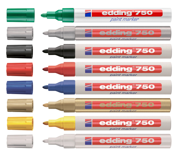 Viltstift edding 750 lakmarker rond 2-4mm goud