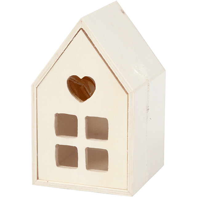 Huis met lade Creativ Company 10.8x6.8 cm hout