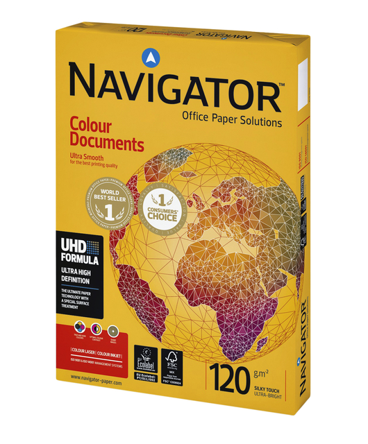 Kopieerpapier Navigator Colour Documents A3 120gr wit 500 vel