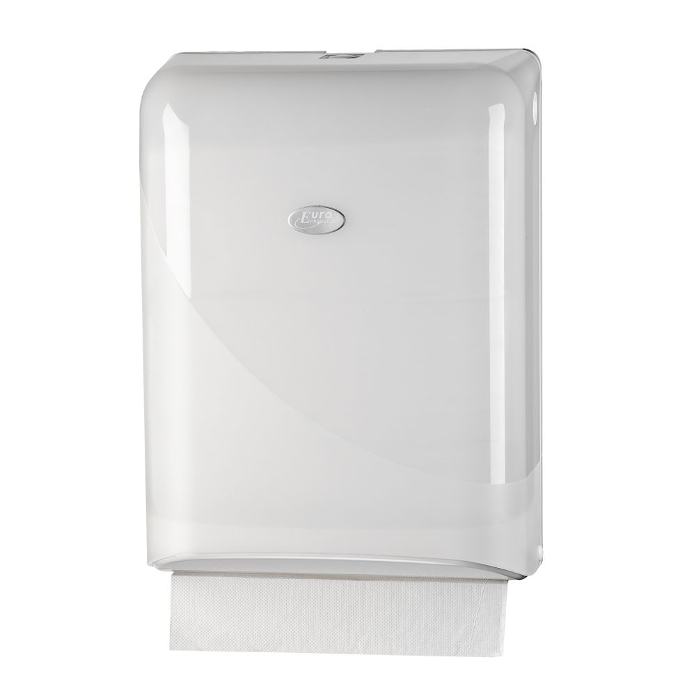 Pearl White Handdoekdispenser interfold en z-vouw wit