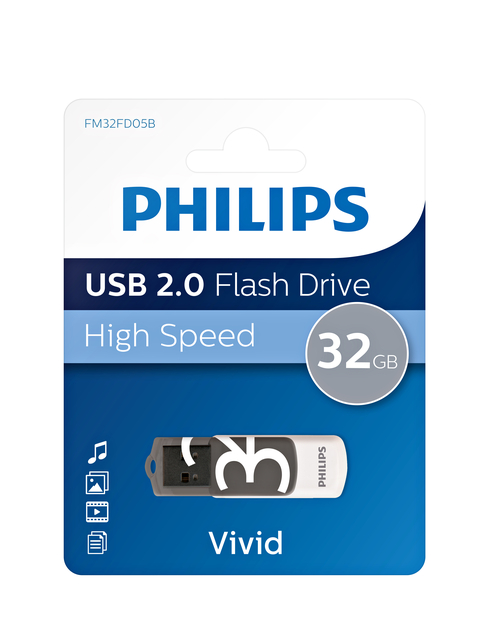 USB-stick 2.0 Philips Vivid Edition Shadow Grey 32GB