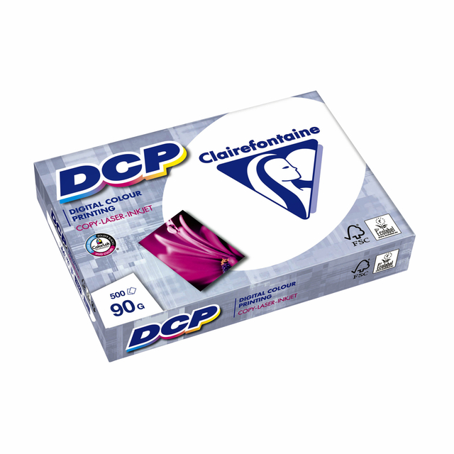 Laserpapier Clairefontaine DCP A4 90gr wit 500 vel