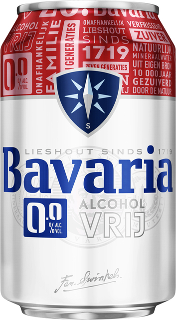 Bier Bavaria 0.0% blik 330ml