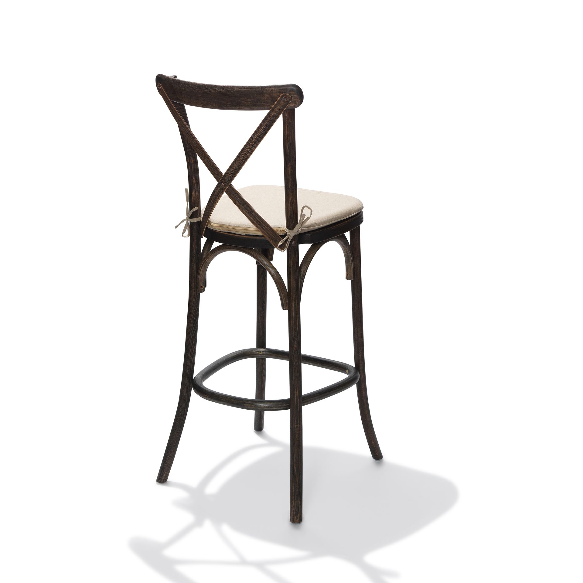 Kussen voor Crossback (bar)stoel, ecru, gewatteerd, 46x45x2cm (LxBxH), 50100CSHN