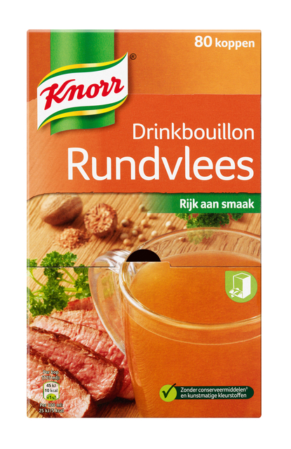 Drinkbouillon Knorr rundvlees 80 stuks