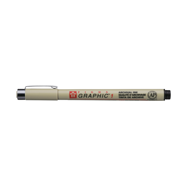 Fineliner Sakura Pigma Graphic 1 1.0mm zwart