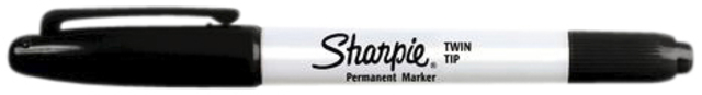 Viltstift Sharpie rond Twin tip ultra fijn & fijn zwart blister à 1 stuk