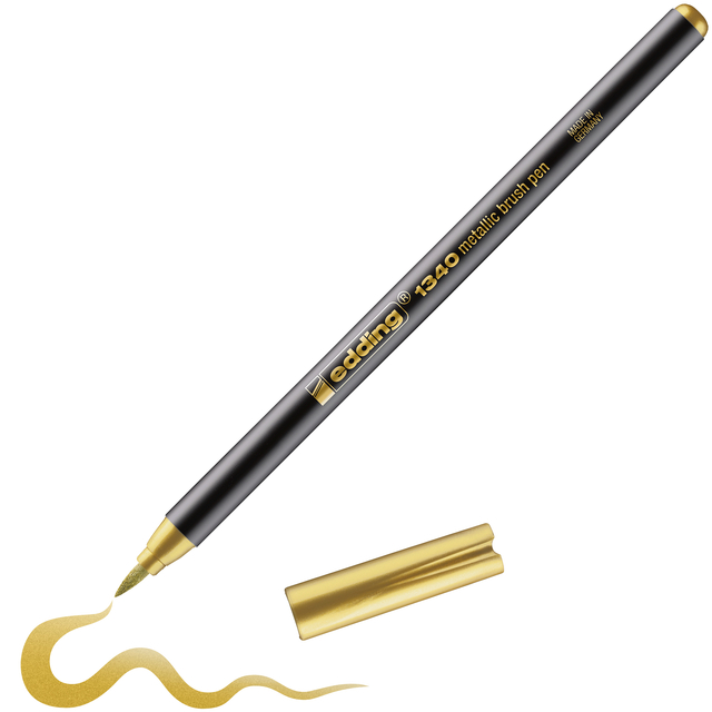 Brushpen edding 1340 metallic goud