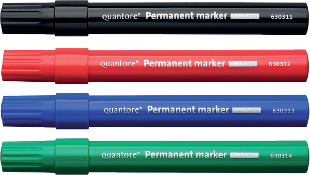 Permanent marker Quantore rond 1-1.5mm assorti 4 stuks