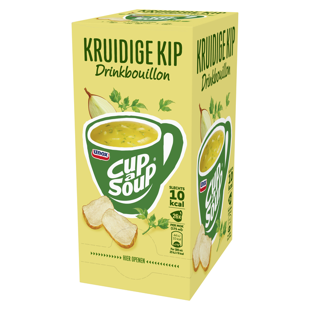 Cup-a-Soup Unox heldere bouillon kruidige kip 26x175ml