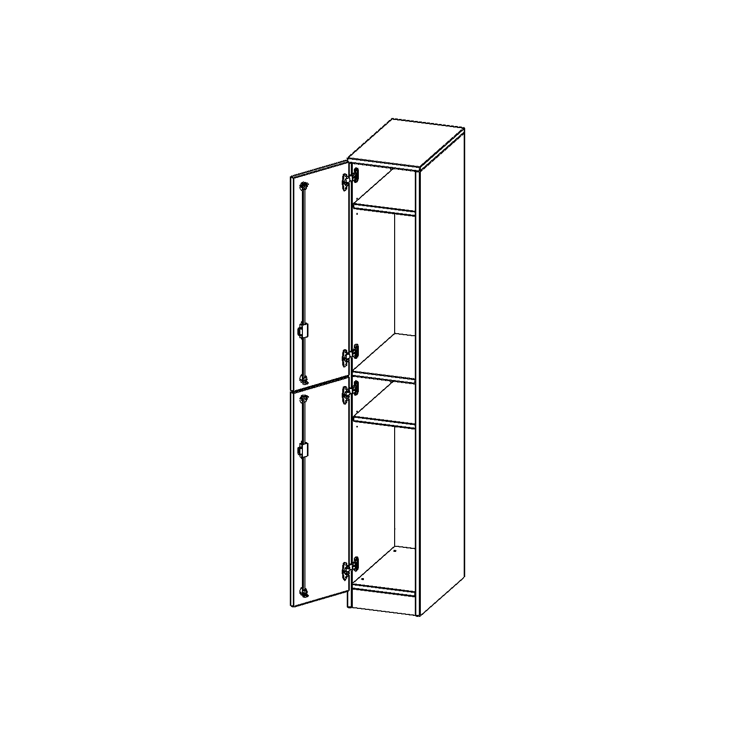 Lockerkast, 5 maphoogtes - Serie evo180