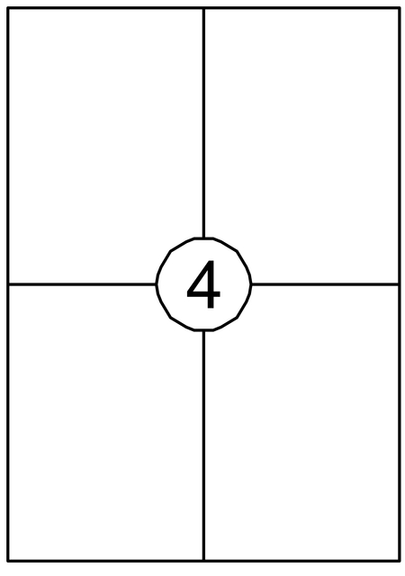 Etiket Avery DP004-100 105x149mm wit 400stuks