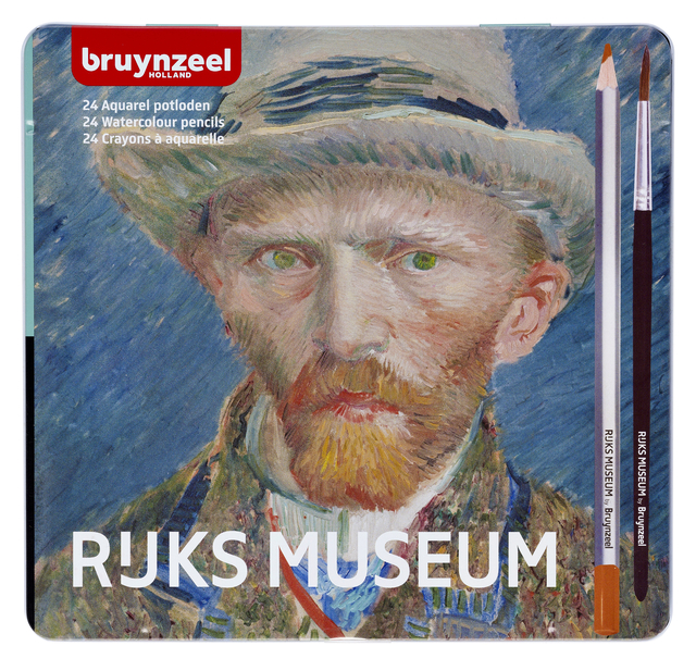 Kleurpotloden Bruynzeel aquarel  Van Gogh blik à 24 stuks assorti