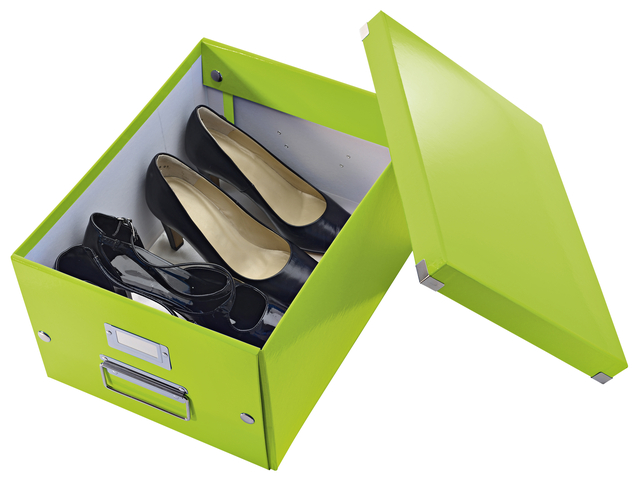 Opbergdoos Leitz Click & Store WOW middel gerecycled karton 281x200x370mm groen