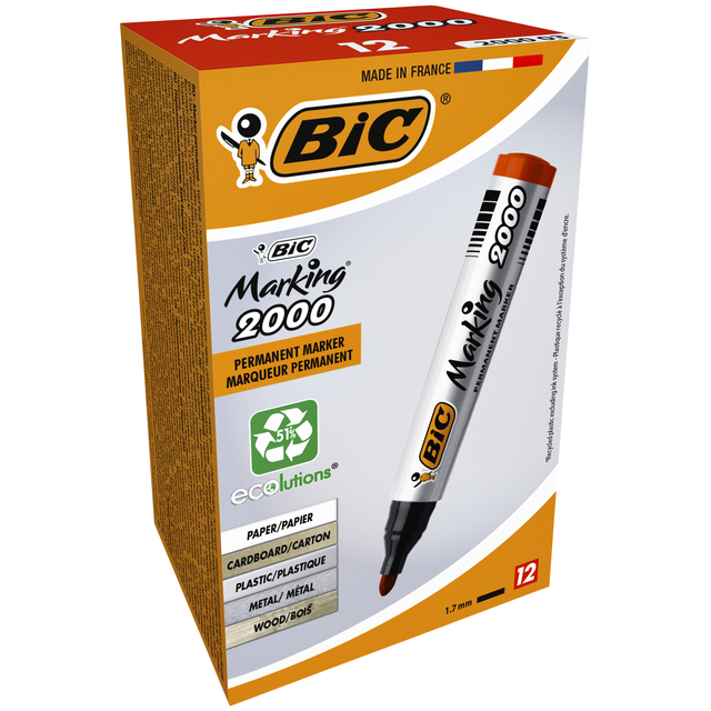 Viltstift Bic 2000 ecolutions rond large rood