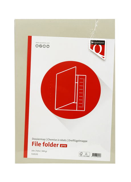 Dossiermap Quantore folio 300gr grijs