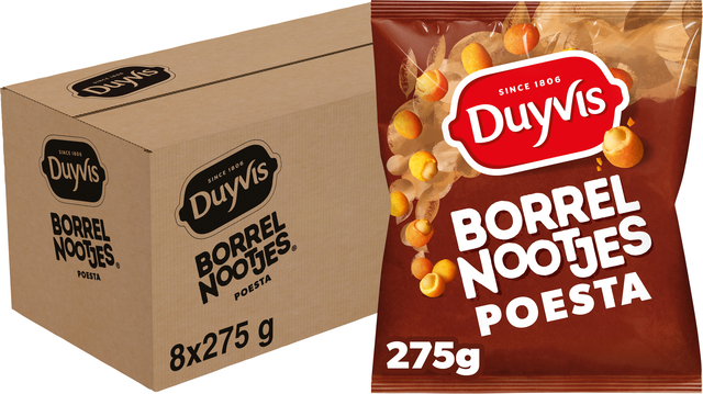 Borrelnootjes Duyvis poesta zak 275gr